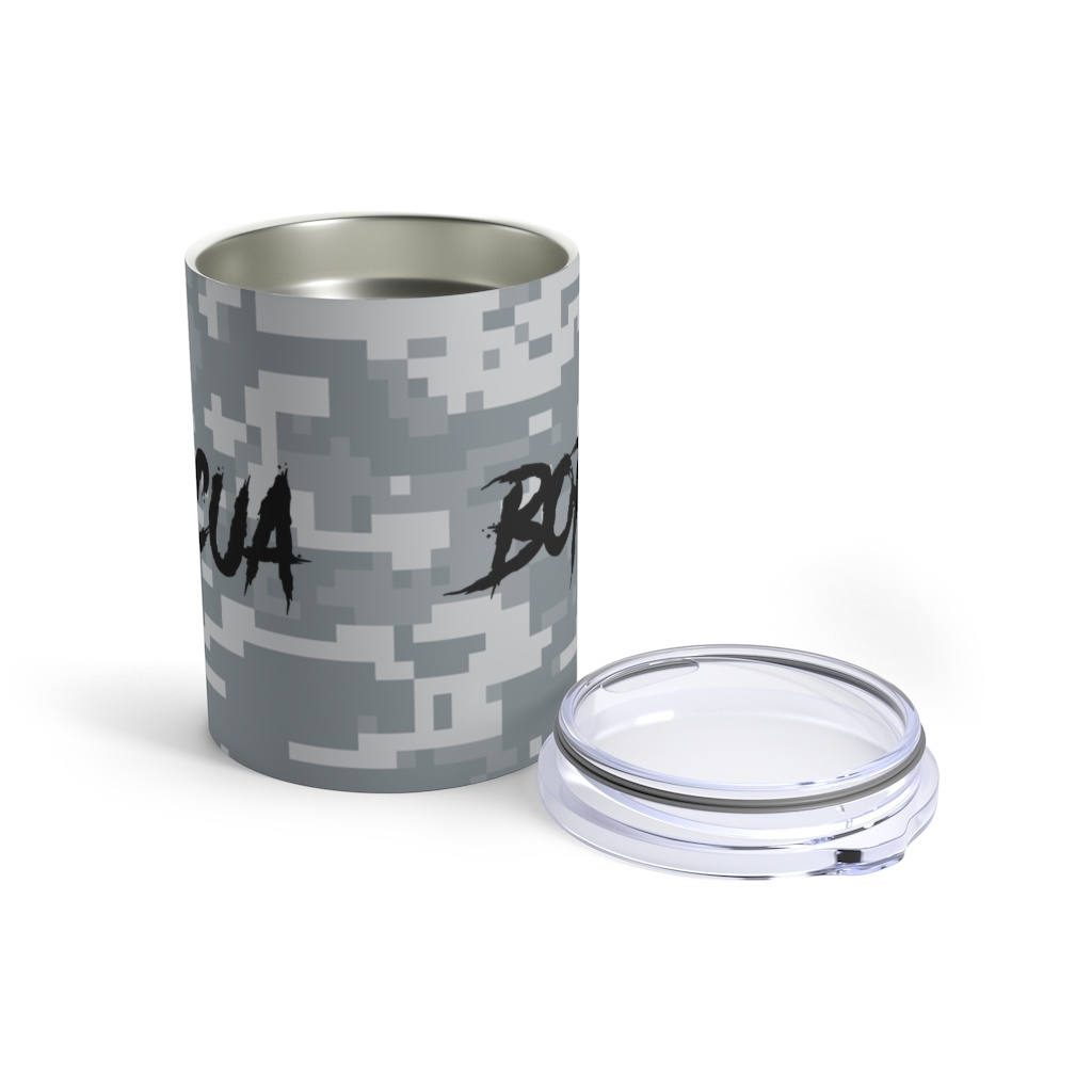 Vaso 10oz en Stainless Steel camuflaje y dice Boricua - Image 5