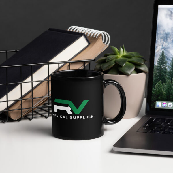 RV Medical - Taza negra brillante - Image 2