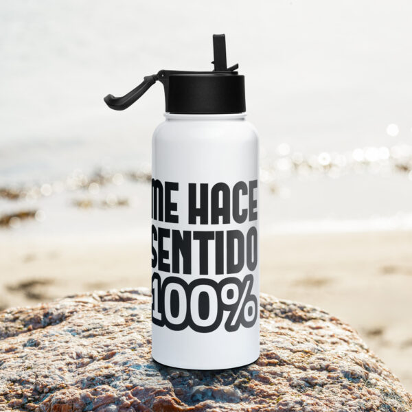 Me hace sentido 100% - Botella de acero inoxidable con tapa de pajita - Image 2